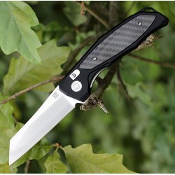 Couteau Artisan Falcon Lame Acier D2 Manche Black Aluminium/Carbon Fiber Linerlock ATZ1809PBCF - Livraison Gratuite