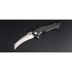 Couteau Artisan Eagle Carbon Fiber Lame Acier D2 Manche Fibre de Carbone ATZ1816PCF - Livraison Gratuite