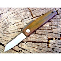 Couteau Ohta FK5 Folder Rose Wood Lame Acier D2 Manche Bois Made Japan OFK5RW - Livraison Gratuite