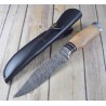 Couteau Puukko Elk Ridge Lame Acier 3Cr13 Manche Bois Etui Simili Cuir ER20014MP - Livraison Gratuite