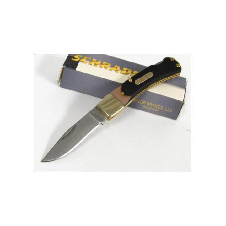 Couteau Schrade Old Timer Bearhead Manche Delrin Lockback Acier 440 SCH3OT - Livraison Gratuite 