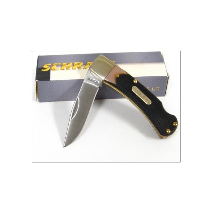 Couteau Schrade Old Timer Bearhead Manche Delrin Lockback Acier 440 SCH3OT - Livraison Gratuite 