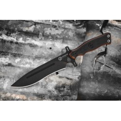Couteau Tops Knives Operator 7 Blackout Edition Acier Carbone 1075 Manche Micarta Etui Kydex USA TPOP702 - Livraison Gratuite