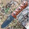 Couteau ESEE Camp-Lore PR4 Lame Acier Carbone 1095 Manche Micarta Etui Cuir Made In USA ESPR4BO - Livraison Gratuite