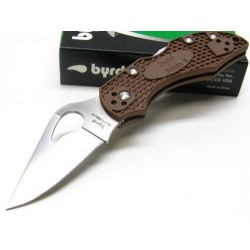 Couteau Spyderco Byrd Robin 2 Lame Acier 8Cr13MoV Manche Brown FRN Lockback Clip BY10PBN2 - Livraison Gratuite