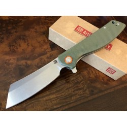 Couteau Artisan Tomahawk D2 Manche Green G-10 Lame Acier D2 Linerlock Clip ATZ1815PGNF - Livraison Gratuite