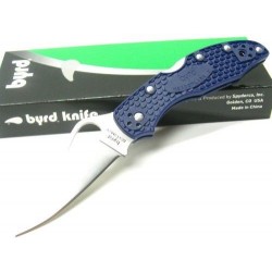 Couteau Spyderco Byrd Meadowlark Blue Lame Acier 8Cr13MoV Manche FRN Lockback Clip BY04PBL2 - Livraison Gratuite