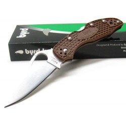 Couteau Spyderco Byrd Meadowlark Brown Lame Acier 8Cr13MoV Manche FRN Lockback Clip BY04PBN2 - Livraison Gratuite