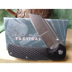 Couteau Komoran Samurai Lame Acier UTX Manche Black G-10 Linerlock Clip KO022 - Livraison Gratuite