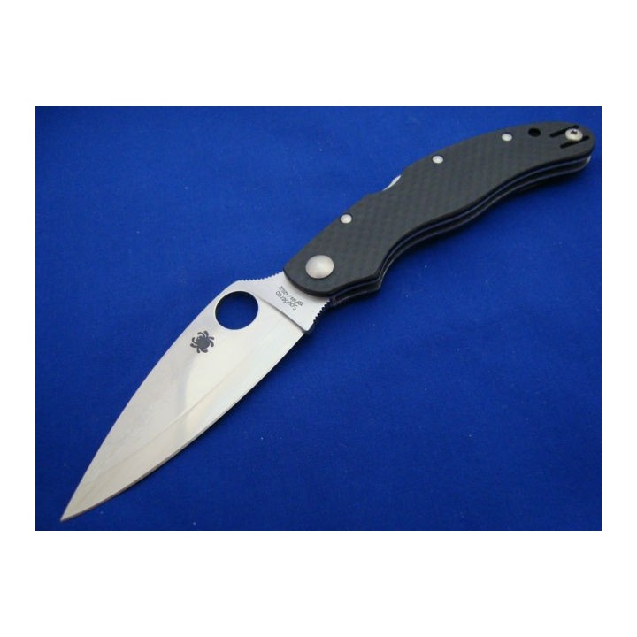 Couteau Spyderco Caly 3.5 Acier ZDP-189 Manche Fibre de Carbone Made In Japan SC144CFPE - Livraison Gratuite