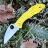 Couteau Spyderco Salt 2 Yellow Lame Acier H1 Manche FRN Sécurité Lockback Made Japan SC88PWCYL2 - Livraison Gratuite