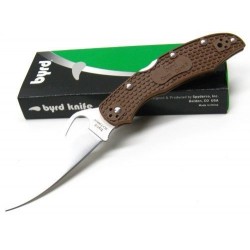 Couteau Spyderco Byrd Cara Cara 2 Lame Acier 8Cr13MoV Manche Brown FRN Lockback BY03PBN2- Livraison Gratuite