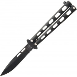 BC115B Couteau Bear & Son Balisong Butterfly Lame Acier Carbone 1095 Manche Zinc - Livraison Gratuite