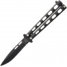 BC115B Couteau Bear & Son Balisong Butterfly Lame Acier Carbone 1095 Manche Zinc - Livraison Gratuite