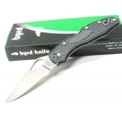 Couteau Spyderco Byrd Meadowlark 2 Gray Lame Acier 8Cr13MoV Manche FRN Lockback Clip BY04PGY2 - Livraison Gratuite