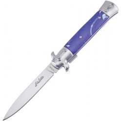 Couteau Frost Cutlery Italian Stiletto Milano A/O Lame Acier Inox Manche Blue Synthétique FISM001BL - Livraison Gratuite