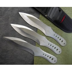 3 Couteaux de Lancer Gen-X Throwing Set Acier AUS-6 Etui Nylon Gill Hibben GH5029 - Livraison Gratuite