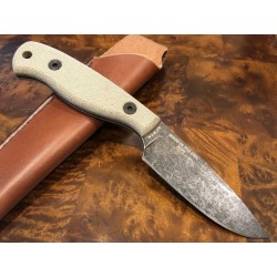 ESJG3BO ESEE Camp Lore James Gibson 1095 Carbon Stonewash Blade Leath Sheath Made USA - Livraison Gratuite