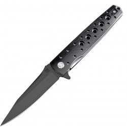 ATZ1807PBBK Couteau Artisan Virginia D2 Black Blade G-10 Black Handle Linerlock - Livraison Gratuite