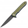 ATZ1707PBGN Couteau Artisan Shark Green G10 Handle D2 Black Blade Linerlock - Livraison Gratuite