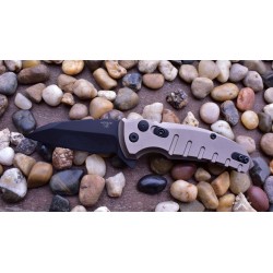 HO24167 Hogue Elishewitz X1 Microflip CPM-154 Black Blade FDE Aluminum Handles Push Button USA - Livraison Gratuite