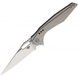 BTKT1902A Bestech Malware Folder Knife Gray Titanium Handle Plain S35VN Edge - Livraison Gratuite