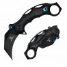 Couteau Defcon Karambit Raptor Black Lame Acier S35VN Manche Titane/Fibre Carbone Framelock TF52211 - Livraison Gratuite