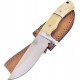 Couteau de Chasse Frost Cutlery Classic Hunter Lame Acier 3Cr13 Manche Os Etui Cuir FCW2915SBFL - Livraison Gratuite
