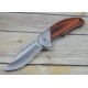 Couteau Elk Ridge A/O Lame Acier 3Cr13 Manche Brown Pakkawood Framelock Clip ERA957BR - Livraison Gratuite