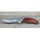 Couteau Elk Ridge A/O Lame Acier 3Cr13 Manche Brown Pakkawood Framelock Clip ERA957BR - Livraison Gratuite