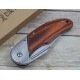 Couteau Elk Ridge A/O Lame Acier 3Cr13 Manche Brown Pakkawood Framelock Clip ERA957BR - Livraison Gratuite