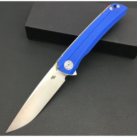 Couteau CH Knives Blue Lame Acier D2 Manche G-10 Linerlock Clip CH3002BL - Livraison Gratuite
