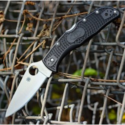 Couteau Spyderco Endela Lightweight Lame Acier VG-10 Manche FRN Lockback Made USA SC243PBK - Livraison Gratuite