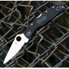 Couteau Spyderco Endela Lightweight Lame Acier VG-10 Serrated Manche FRN Lockback USA SC243SBK - Livraison Gratuite