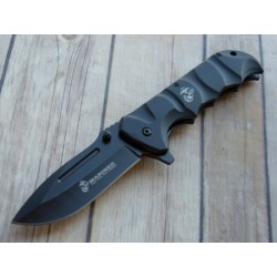 Couteau USMC Marines Tactical Lame Acier 3Cr13 Manche Aluminium Linerlock Clip USMA1059BK - Livraison Gratuite