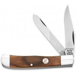 Couteau Bear & Son C254 Heritage Walnut Large Trapper 2 Lames Acier Carbone 1095 Made In USA BCC254 - Livraison Gratuite