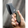 Couteau Gerber Tri-Tip Mini Cleaver Lame Acier 7Cr17MoV Manche Aluminium Green Etui Plastique Rigide G1694 - Livraison Gratuite