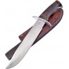 Couteau Bowie Frost Cutlery Warrior Season Lame Acier Carbone/Inox Manche Bois Etui Cuir FCW023WW - Livraison Gratuite