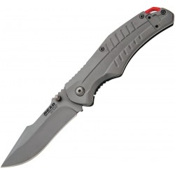 BC61114 Bear Edge Framelock A/O Gray Stainless Handle Gray Stainless Blade Made USA - Livraison Gratuite