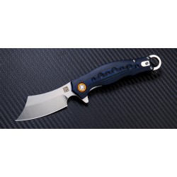 Couteau Artisan Corsair Lame Acier D2 Manche Blue G-10 Linerlock Clip ATZ1828PBUC - Livraison Gratuite