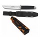 Couteau Sabre Tokisu Musashi Samurai Tactical Tanto Lame Acier 7Cr17MoV Manche Rubber Etui Plastic TOK32390 - Livraison Gratuite