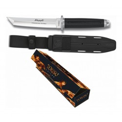 Couteau Sabre Tokisu Musashi Samurai Tactical Tanto Lame Acier 7Cr17MoV Manche Rubber Etui Plastic TOK32390 - Livraison Gratuite