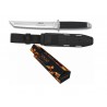 Couteau Sabre Tokisu Akechi Samurai Tactical Tanto Lame Acier 7Cr17MoV Manche Rubber Etui Plastic TOK32382 - Livraison Gratuite