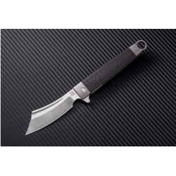 Couteau Artisan Cutlass Gray Lame Acier S35VN Manche Fibre de Carbone/Titane Framelock Clip ATZ1830GGY - Livraison Gratuite