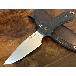 Couteau Bradford Guardian4 3D Lame Acier N690 Manche Micarta Etui Cuir Made In USA BRAD4FE101 - Livraison Gratuite