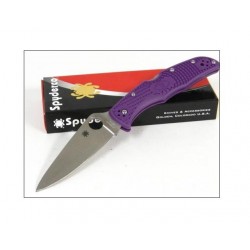 Couteau SPYDERCO Endura 4 - Spyderco Purple FRN ENDURA 4 Plain Acier VG10 Made Japan SC10FPPR 
