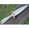 Lot de 3 Lames à Customiser Dague Couteau de Botte Lame Acier Inox Garde Laiton BL7707 - Livraison Gratuite