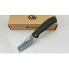 Couteau Gerber Flatiron Cleaver Lame Acier 7Cr17MoV Manche Black Aluminium Framelock Clip G1494 - Livraison Gratuite