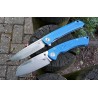 Couteau CH Knives Toucan Lame Acier D2 Manche Blue G-10 Linerlock Clip CHTOUCANS - Livraison Gratuite