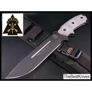 Couteau de Survie Knives Tops Steel Eagle Lame Acier 1095 Manche Micarta Etui Nylon Made In USA TP107E - Livraison Gratuite
